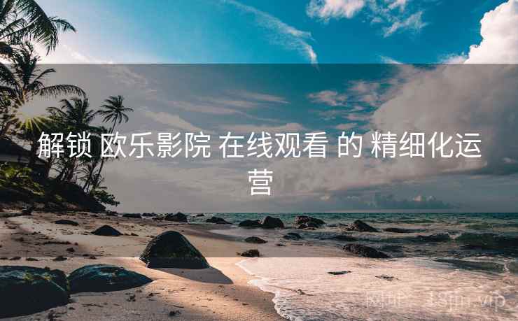 解锁 欧乐影院 在线观看 的 精细化运营
