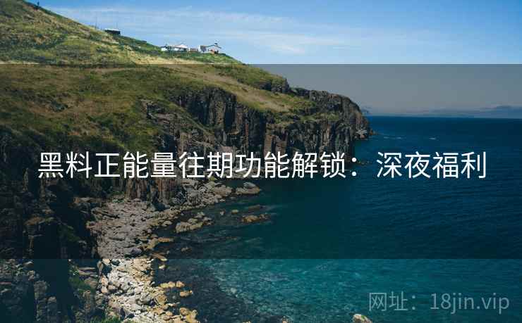 黑料正能量往期功能解锁：深夜福利