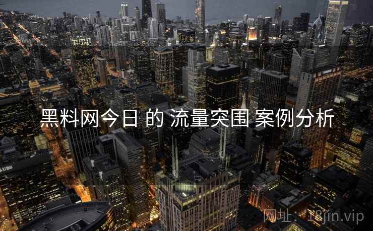 黑料网今日 的 流量突围 案例分析